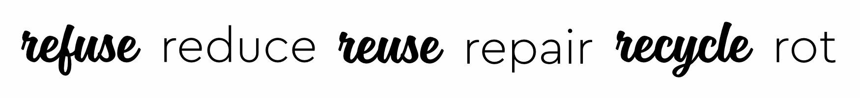 Die Zero Waste Pyramide: Refuse, Reduce, Repair, Reuse, Recycle, Rot